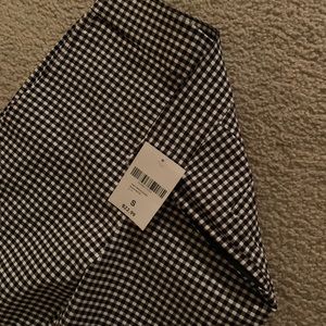 Forever 21 cropped/flare gingham pants NWT small